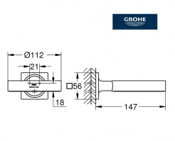 MEDIDAS SOPORTE A PARED ALLURE GROHE